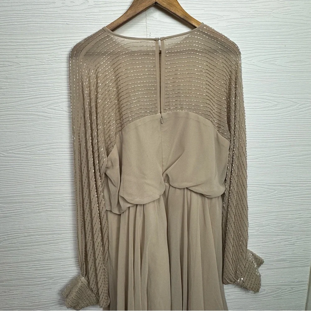 ASOS DESIGN linear yolk embellished mini dress - Picture 8 of 10